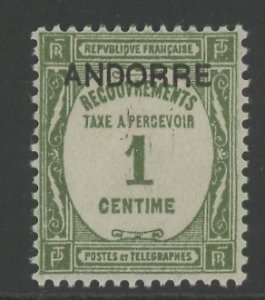 Andorra French J9  * mint HR (2306B 775)