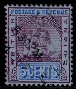 BRITISH GUIANA EDVII SG243a, 5c dull purple and blue/blue, FINE USED.