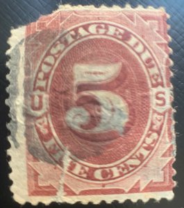 1884 Postage Due US Stamp #J18 Used