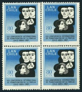 Chile C272 block/4,MNH.Michel 660. Conference for Family Planning,1967.