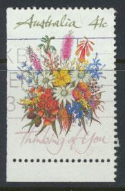 SG 1230  SC# 1164a left margin imperf  Used  Wildflowers perf 14