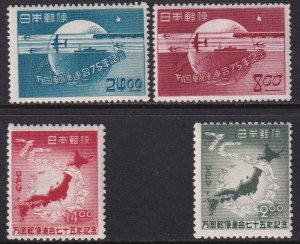 1949 Japan UPU complete set MLH Sc# 474 / 477 CV $41.00