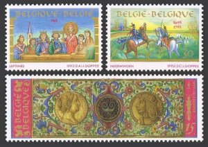 Belgium 1473-1475, MNH. Michel 2542-2544. History, 1993. Council of Leptines,