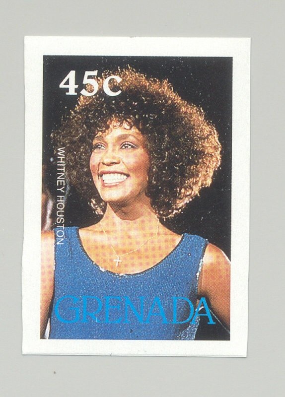 Grenada #1675 Whitney Houston, Music 1v Imperf Proof