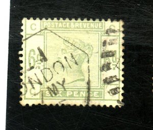 GREAT BRITAIN #105 USED FVF SMALL CREASES Cat $240