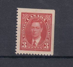 Canada KGVI 1937 3c Scarlet Coil SG370 MLH J3220