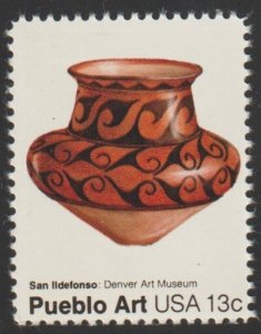 SC# 1707 - (13c) - Amer. Folk Art: San lldefonso Pot, MNH  single