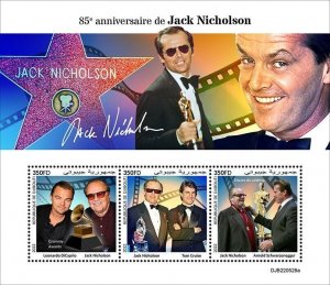 2022/09 - DJIBOUTI - JACK NICHOLSON     3V  complet set    MNH **