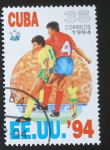 CUBA Sc# 3548 WORLD CUP OF SOCCER Football EUROPE  35c  1994 used cto