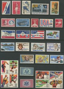 USA - 60 diff Mint/Unused Airmail Stamps incl C7, C8, C9 etc