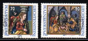 Liechtenstein # 1129-30 ~ Short Set of 2 ~ Used, HMR ~ cv 2.25