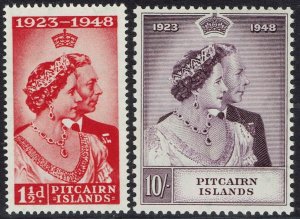 PITCAIRN ISLANDS 1949 KGVI SILVER WEDDING SET