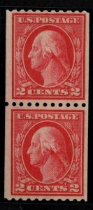 US #442 SCV $125.00 VF/XF mint never hinged, Pair, post office fresh, well ce...