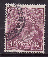 Australia-Sc#74- id10-used 4&1/2p KGV-1927--