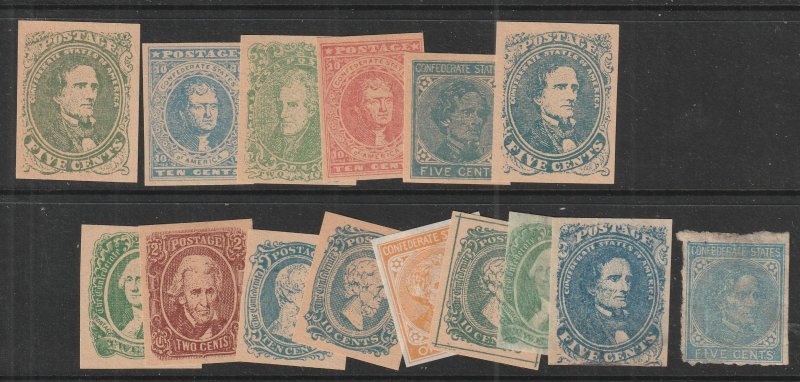 USA, CSA#1-4,  Confederate states, group of Fakes, Reference items