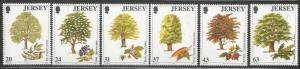 JERSEY 812-817  MNH, TREES