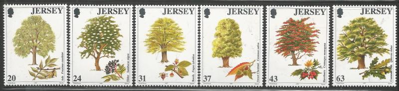 JERSEY 812-817  MNH, TREES