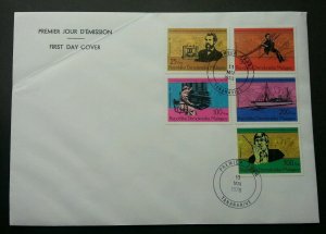 Madagascar International Telecommunications Centenary 1976 Phone (FDC) *c scan