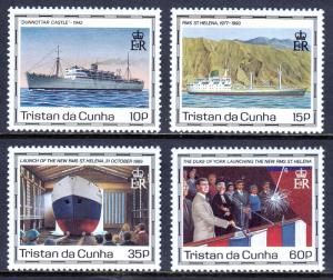 TRISTAN DA CUNHA - SCOTT 482-485 - 1990 SHIPS SET - MNH - SCV $12.70