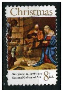 USA  1971  Scott 1444 used - 8c, nativity, Christmas 