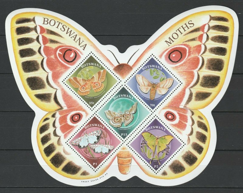 Botswana 2000 Butterflies and Moths MNH sheet