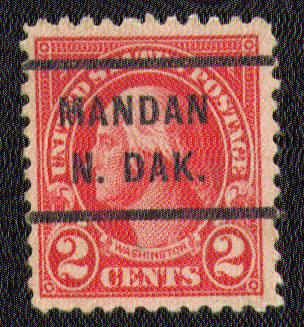 # 554 - 2c Washington - 1923 - Precanceled - Mandan, ND