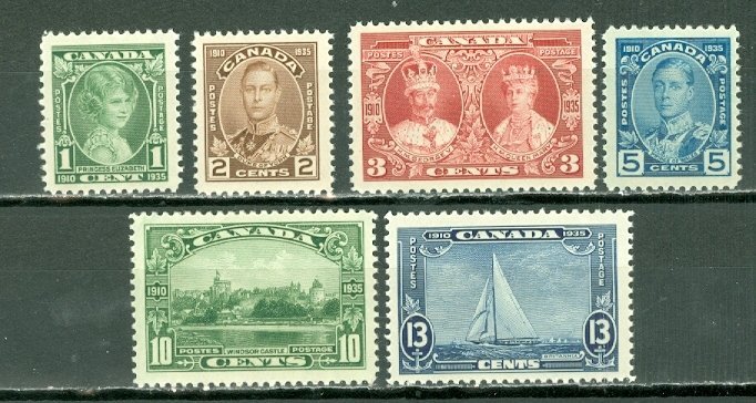 CANADA 1935 GEO V JUBILEE #211-216...SET MNH...$40.00