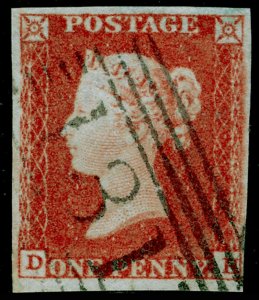 SG8, 1d red-brown, FINE USED. Cat £35. 