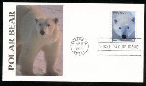 US 3291 Arctic Animals Polar Bear UA Fleetwood cachet FDC