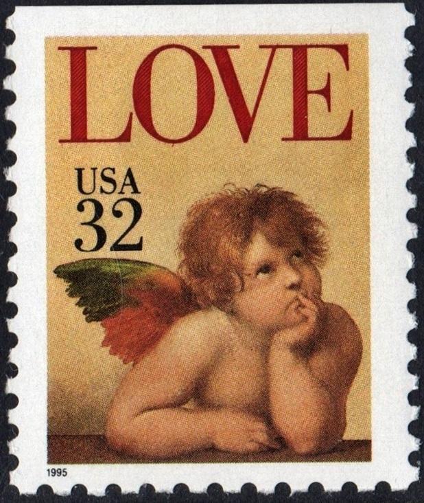 SC#2959 32¢ Love, Cherub Booklet Single (1995) MNH
