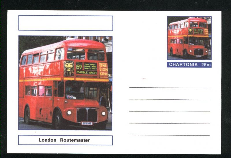 London Routemaster postcard 25   m    Mint  PD