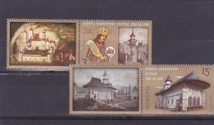 ROMANIA 2016 STAMPS Putna Monastery religion Stefan the Great labels MOLDAVIA