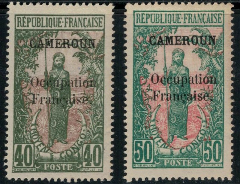 Cameroun 140,142* CV $4.80 mint overprint postage stamps