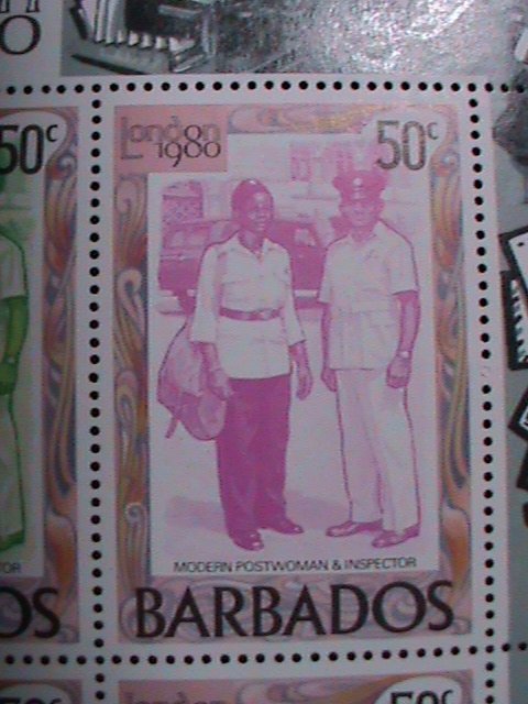 ​BARBADOS-1980-SC#533-LONDON'80 INTERNATIONAL STAMP SHOW MNH-S/S-VERY FINE