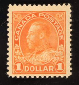 Canada Scott 122 Mint LH OG $1 Orange 1923 Lot T691 bhmstamps