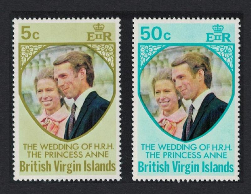 BVI Royal Wedding Princess Anne 2v SG#301-302