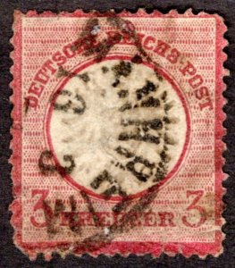 1872, Germany 3Kr, Used, Sc 23