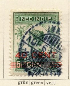 Dutch Indies Netherlands 1922 Early Issue Fine Used 40c. Surcharged NW-170611