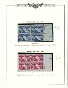 E20-E21 Mint,OG,NH... Plate Blocks... SCV $4.25