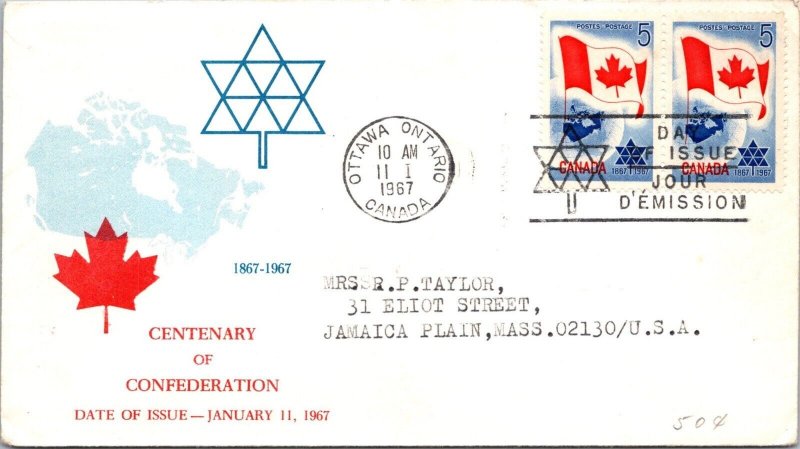 Canada 1967 FDC - Centenary Of Confederation - Ottawa, Ont - J8985