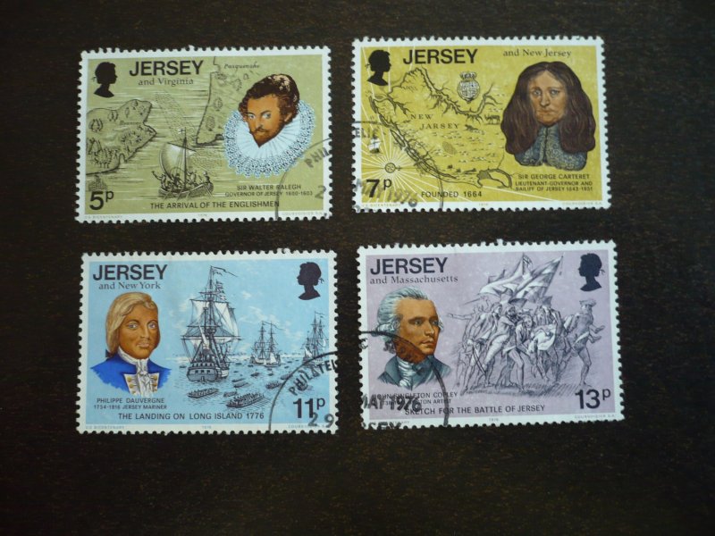 Stamps - Jersey - Scott# 160-163 - CTO Set of 4 Stamps