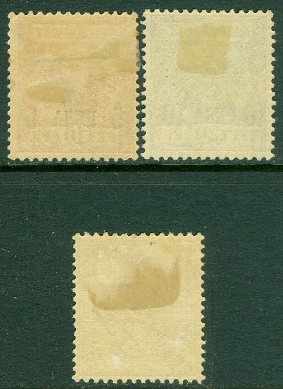 EDW1949SELL : GERMAN EAST AFRICA 1893-96 Sc #3, 4, 6a(Light Brown) MOG. Cat $105