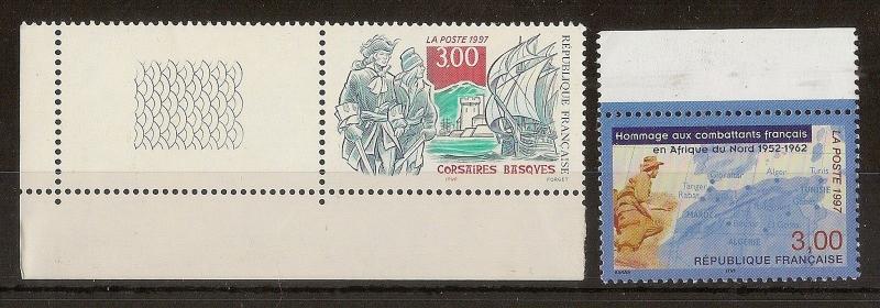 France 1997 Army + Corsairs SG3398 + SG3441 MNH