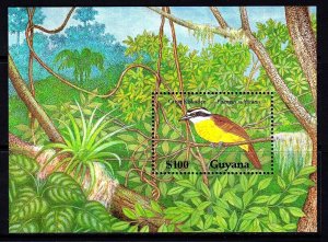 Guyana 1990 Great Kiskadee - Bird Mint MNH Miniature Sheet SC 2249