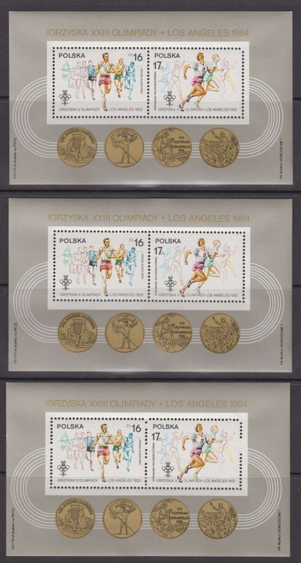 POLAND 1984 OLYMPICS Sc 2621a Yv BF102 GROUP OF 23 SOUVENIR SHEETS MNH F,VF €87+ 