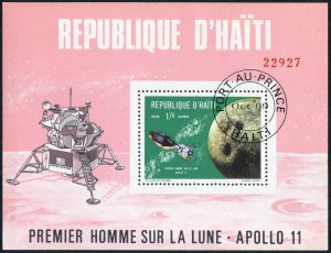 Haiti 624H-624I perf,imperf,CTO.Michel Bl.39-42. Apollo-11 Space Mission.1969.