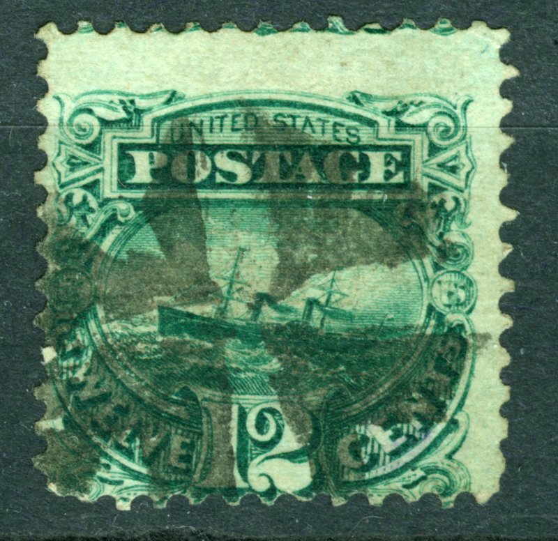 USA STAMP, 1869, SS Adriatic 12c, - Grill about 9½ x 9 mm