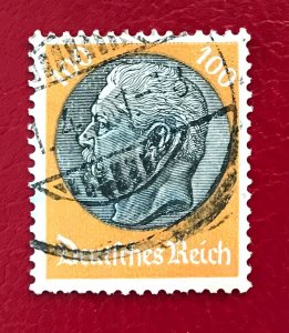 1933-36 Germany Sc 431 used 100pf Pres. von Hindenburg Cv1.15 Lot 3301