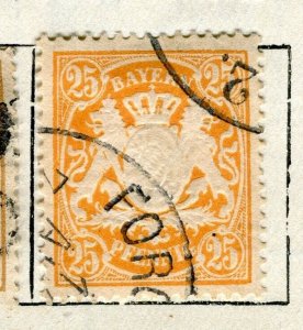 GERMANY; BAVARIA 1880s classic Perf fine used 25k. value