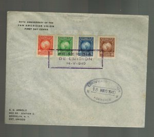 1940 Asuncion Paraguay First Day Cover to USA